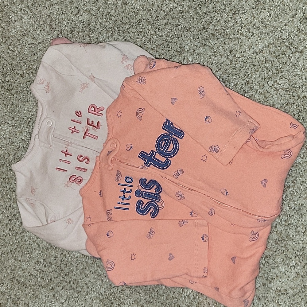 Carter's - Just One You - Little Sister Footed Pajamas  - Size 6m/9m